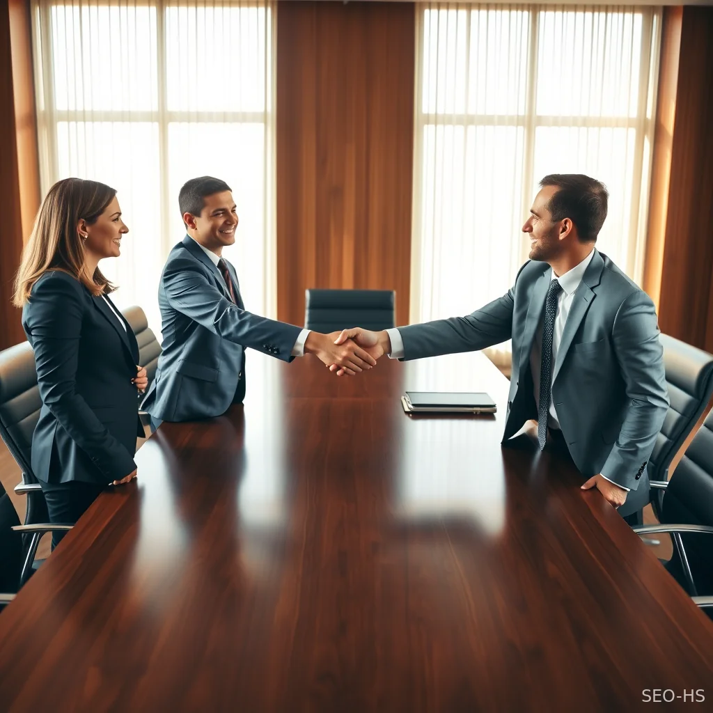 A professional business handshake representing the connection between generative engine citations and closed enterprise revenue.