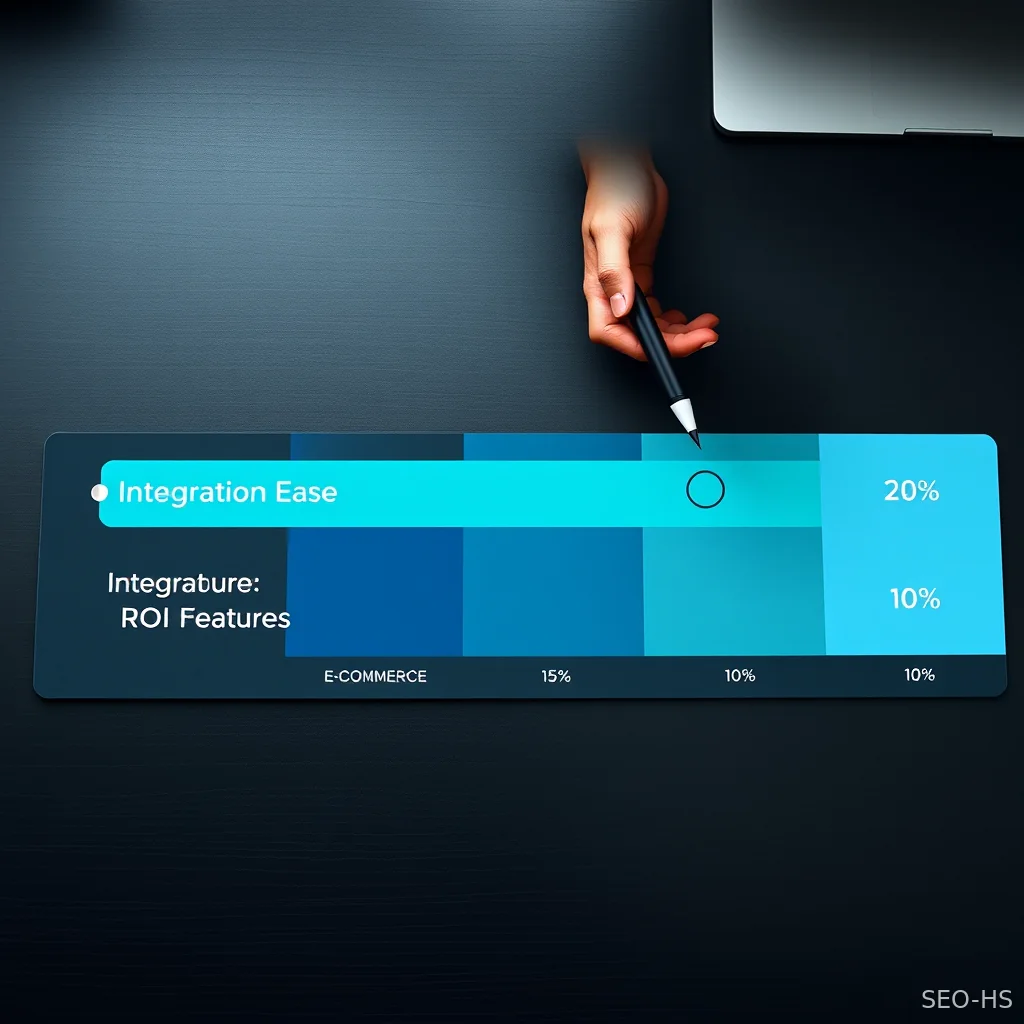 Weighted scorecard bars on desk with founder hand scoring integration